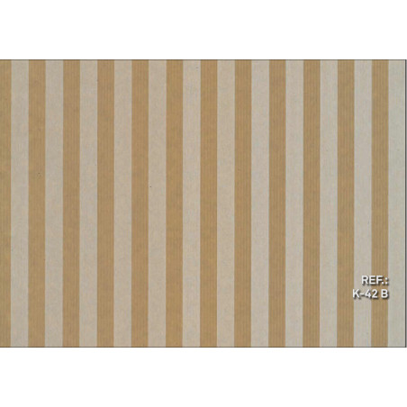 PAPEL REGALO ROLLO 62 SETIMPRES KRAFT RAYAS BLANCO K42B