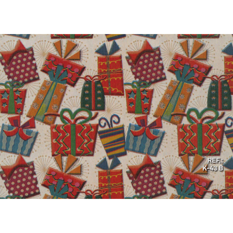 PAPEL REGALO ROLLO 62 SETIMPRES KRAFT REGALITOS BLANCO K43B