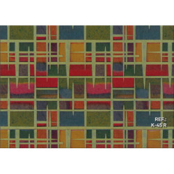 PAPEL REGALO ROLLO 62 SETIMPRES KRAFT CUADROS COLORES K45R