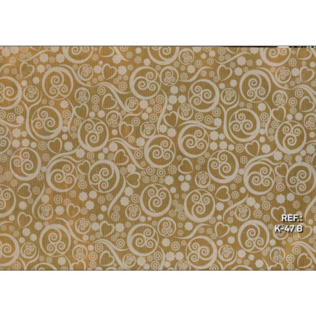 PAPEL REGALO ROLLO 62 SETIMPRES KRAFT ESPIRALES BLANCO K47B