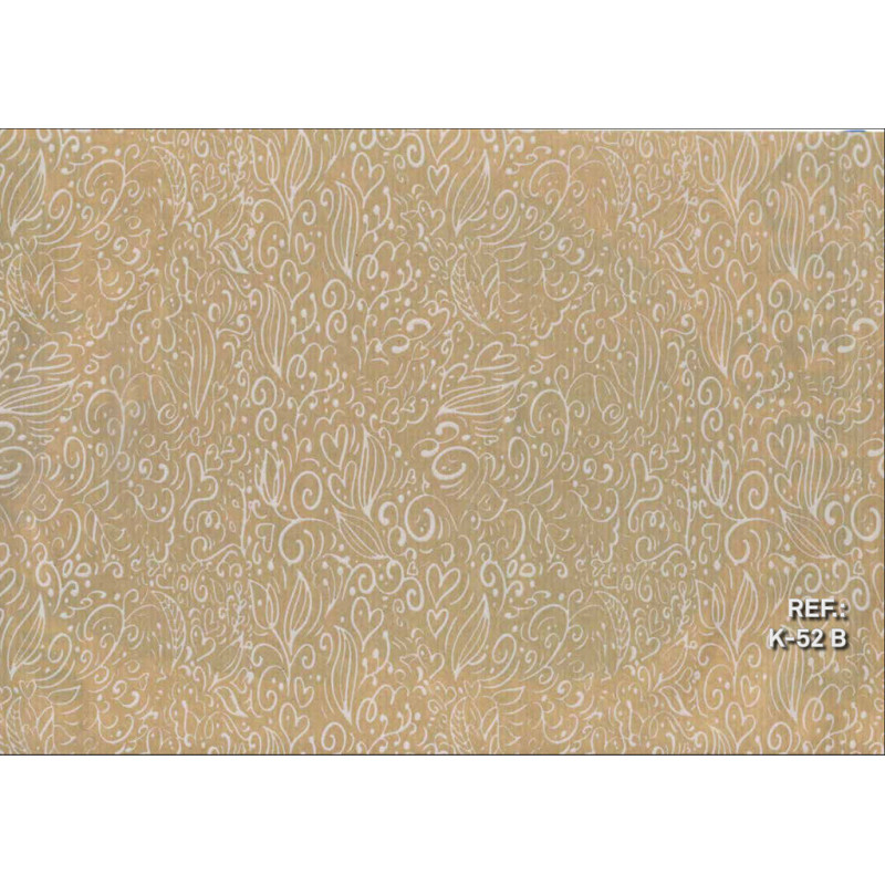 PAPEL REGALO ROLLO 62 SETIMPRES KRAFT CORAZONES BLANCO K52B