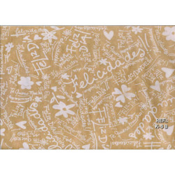 PAPEL REGALO ROLLO 62 SETIMPRES KRAFT FELICIDADES BLANCO K6B