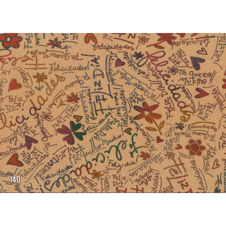 PAPEL REGALO ROLLO 62 SETIMPRES KRAFT FELICIDADES K6R