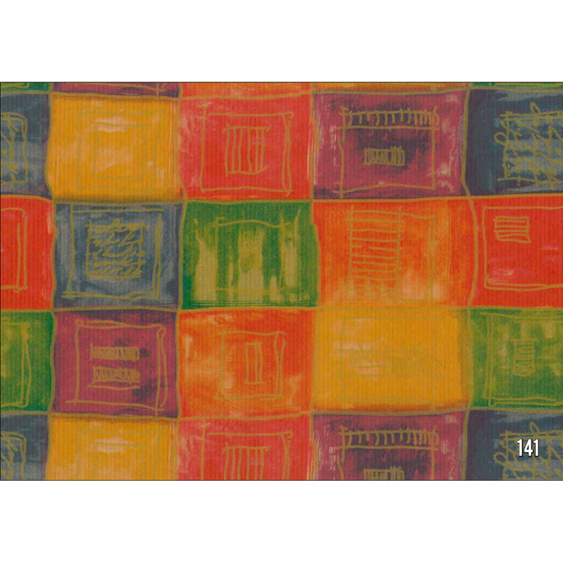 PAPEL REGALO ROLLO 62 SETIMPRES KRAFT CUADROS COLORES K7R