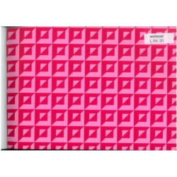 PAPEL REGALO ROLLO 62 HVS ESTUCADO CUADROS FUCSIA ROSA L0620