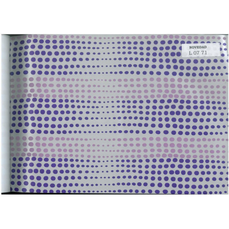 PAPEL REGALO ROLLO 62 HVS ESTUCADO PUNTOS PLATA L0771