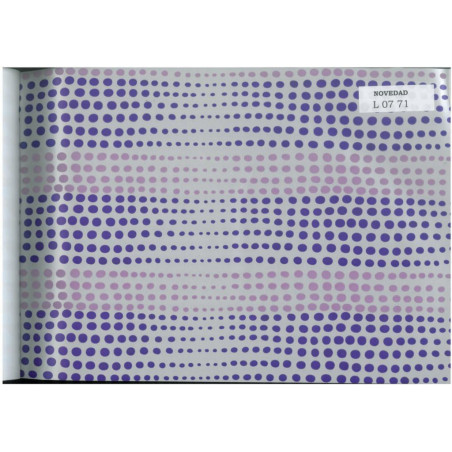 PAPEL REGALO ROLLO 62 HVS ESTUCADO PUNTOS PLATA L0771