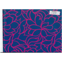 PAPEL REGALO ROLLO 62 HVS ESTUCADO FLORES AZUL FUCSIA L1847