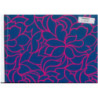 PAPEL REGALO ROLLO 62 HVS ESTUCADO FLORES AZUL FUCSIA L1847
