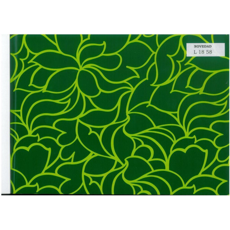 PAPEL REGALO ROLLO 62 HVS ESTUCADO RAYAS VERDE L1858