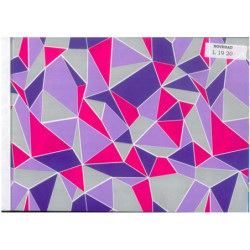 PAPEL REGALO ROLLO 62 HVS ESTUCADO TRIANGULOS PLATA L1920