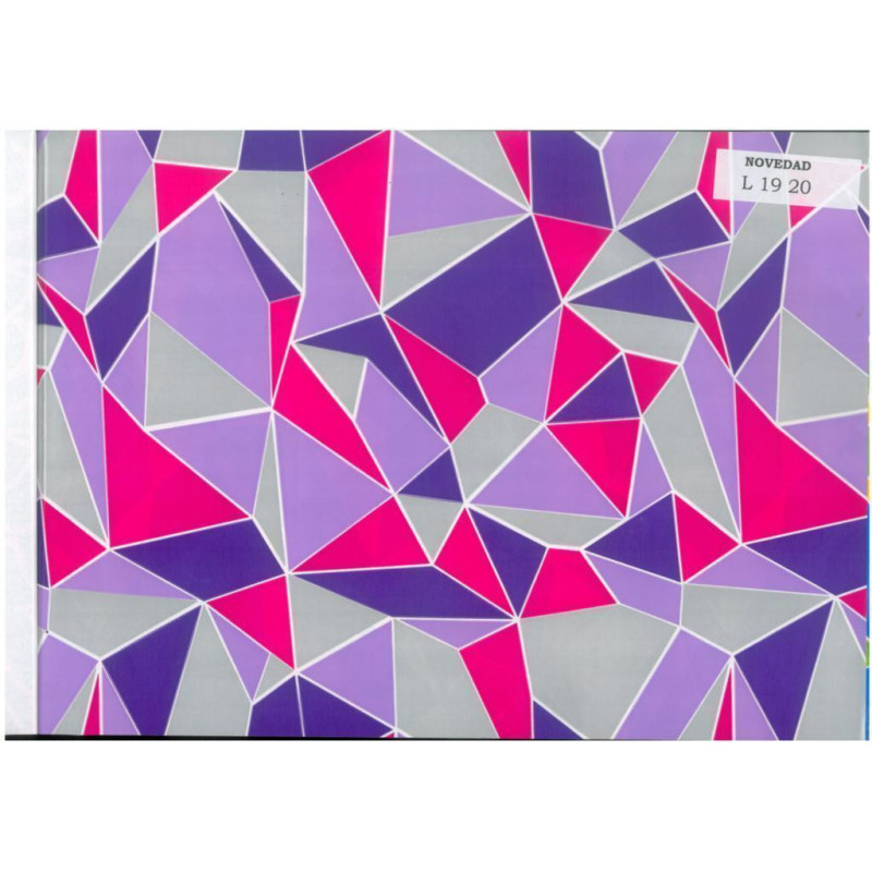 PAPEL REGALO ROLLO 62 HVS ESTUCADO TRIANGULOS PLATA L1920