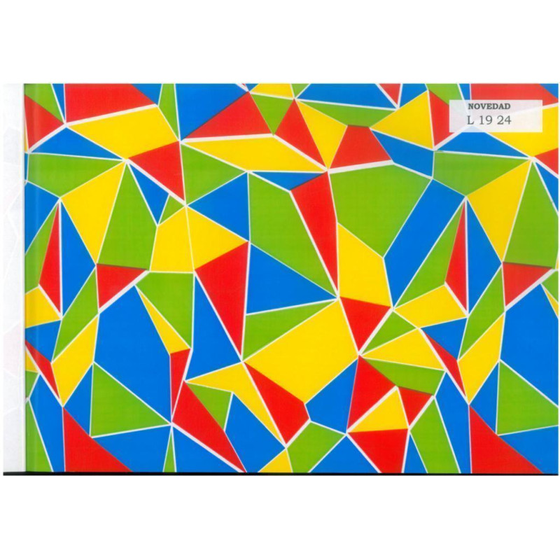 PAPEL REGALO ROLLO 62 HVS ESTUCADO TRIANGULOS MULTICOLOR L1924