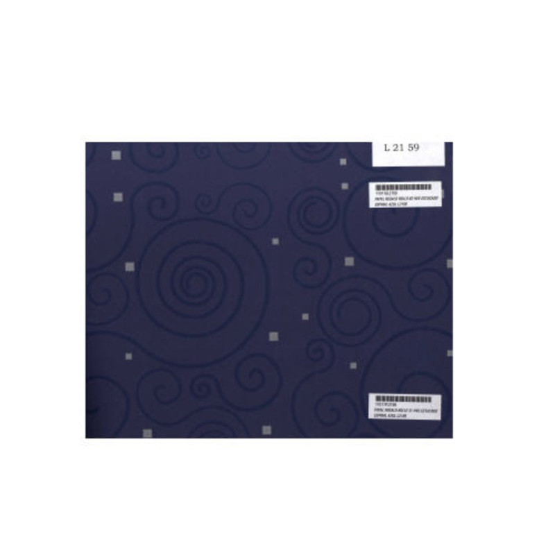 PAPEL REGALO ROLLO 62 HVS ESTUCADO ESPIRAL AZUL L2159