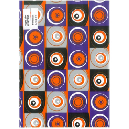 PAPEL REGALO ROLLO 62 HVS ESTUCADO CIRCULOS L2347