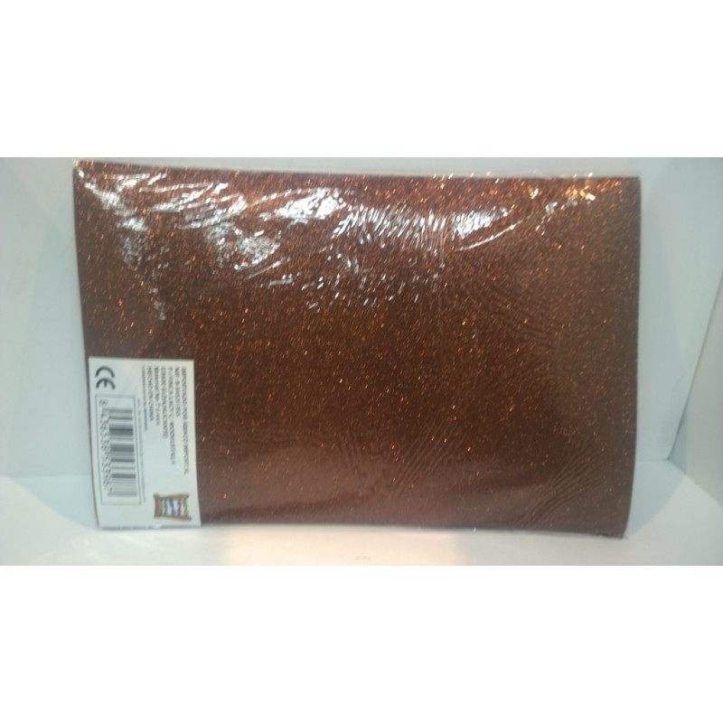 LAMINA EVA 2MM 40*60 PURPURINA MARRON PTE 5U 398