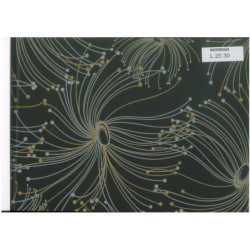 PAPEL REGALO ROLLO 62 HVS ESTUCADO LINEAS NEGRO/PLATA/ORO L2530