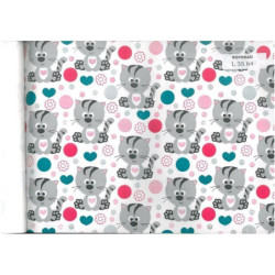 PAPEL REGALO ROLLO 62 HVS ESTUCADO INFANTIL GATOS L3564