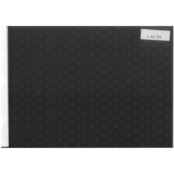 PAPEL REGALO ROLLO 62 HVS ESTUCADO PUNTOS NEGRO BRILLO L4430 ^