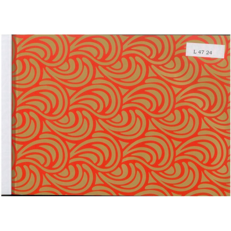 PAPEL REGALO ROLLO 62 HVS ESTUCADO DUNAS ROJO ORO L4724