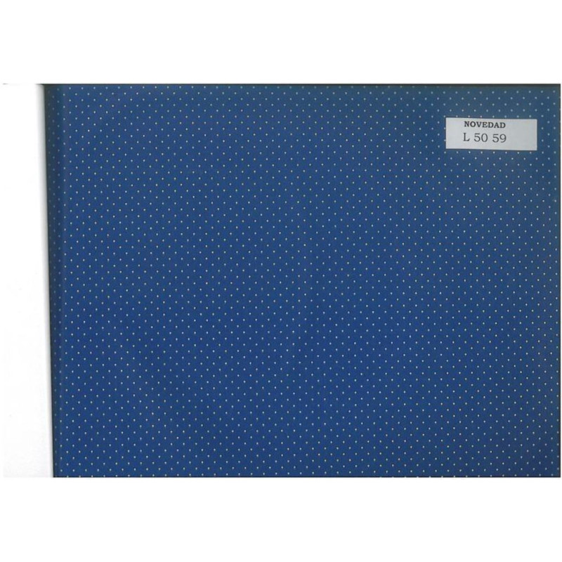 PAPEL REGALO ROLLO 62 HVS ESTUCADO PUNTOS AZUL L5059