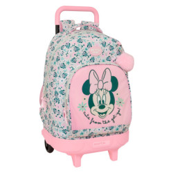 MOCHILA GDE. C/RUEDAS COMPACT EXTRAIBLE MINNIE MOUSE "MINTY" SAFTA26 612612918 45X33 UNIDAD