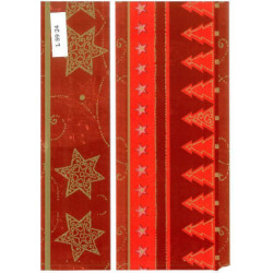 PAPEL REGALO ROLLO 62 HVS ESTUCADO ROJO ESTRELLAS L5924