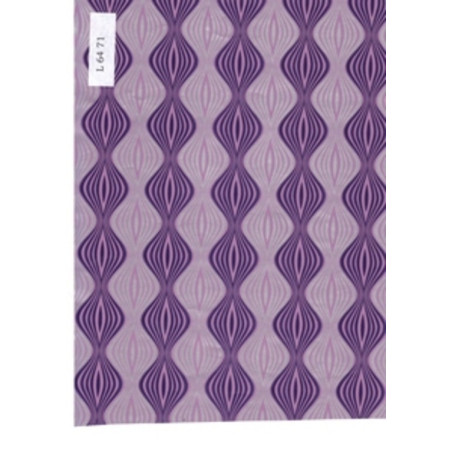 PAPEL REGALO ROLLO 62 HVS ESTUCADO ONDAS ORO VIOLETA L6447