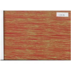 PAPEL REGALO ROLLO 62 HVS ESTUCADO LINEAS ORO FONDO ROJO L6526