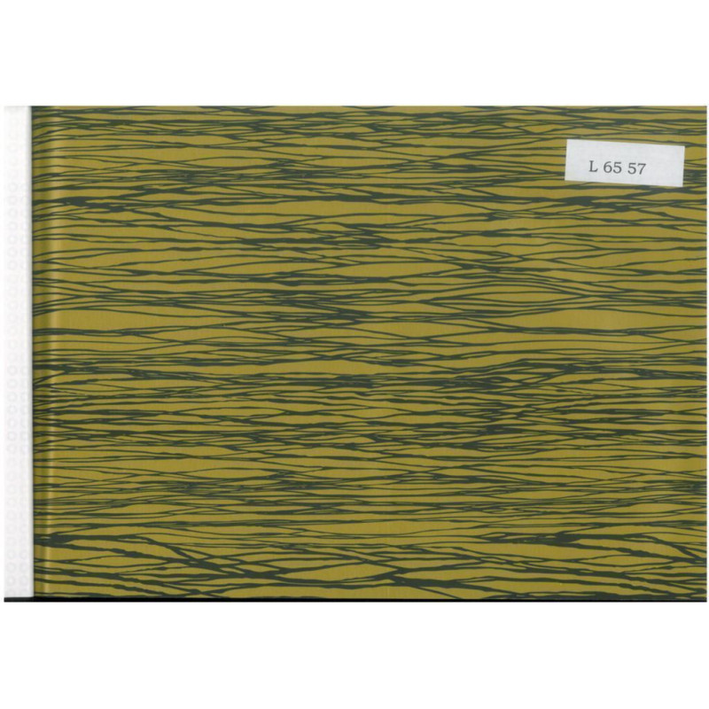 PAPEL REGALO ROLLO 62 HVS ESTUCADO LINEAS NEGRO FONDO ORO L6557