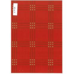 PAPEL REGALO ROLLO 62 HVS ESTUCADO ROJO ENREJADO L7724