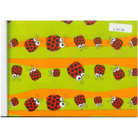 PAPEL REGALO ROLLO 62 HVS ESTUCADO INFANTIL MARIQUITAS L9458 ^