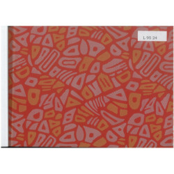 PAPEL REGALO ROLLO 62 HVS ESTUCADO HUELLAS ROJO L9524