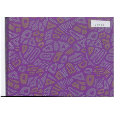 PAPEL REGALO ROLLO 62 HVS ESTUCADO HUELLAS VIOLETA L9561