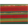PAPEL REGALO ROLLO 62 SETIMPRES ESTUCADO NAVIDAD BANDAS ROJO VERDE N10R