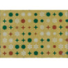 PAPEL REGALO ROLLO 62 SETIMPRES ESTUCADO NAVIDAD ESTRELLAS Y COPOS ORO N12OR