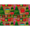 PAPEL REGALO ROLLO 62 SETIMPRES ESTUCADO NAVIDAD ARBOLES Y REGALOS ORO N13R