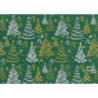 PAPEL REGALO ROLLO 62 SETIMPRES ESTUCADO NAVIDAD ARBOLES VERDE N16VR