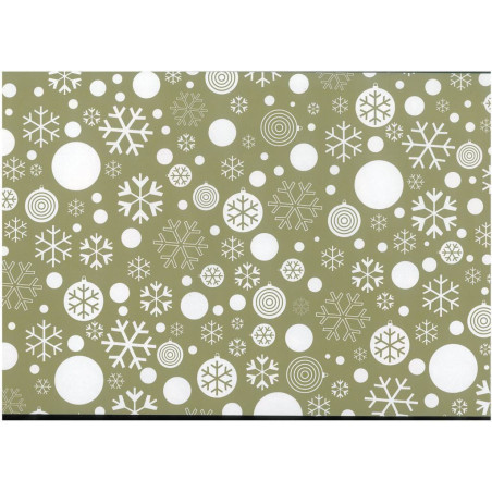 PAPEL REGALO ROLLO 62 SETIMPRES ESTUCADO NAVIDAD BOLAS ORO N3OR