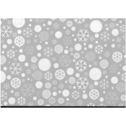 PAPEL REGALO ROLLO 62 SETIMPRES ESTUCADO NAVIDAD BOLAS PLATA N3P