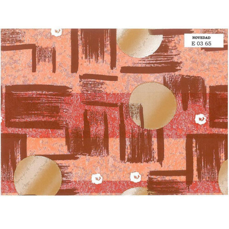 PAPEL REGALO ROLLO 31 HVS ESTUCADO FIGURAS ROSA E0365