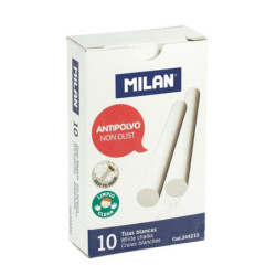 TIZA BLANCA ESCOLAR MILAN CAJA 10U CARBONATO DE CALCIO 244210