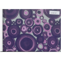 PAPEL REGALO ROLLO 31 HVS ESTUCADO CIRCULOS VIOLETA E0447