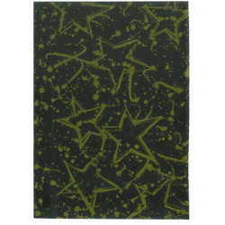 PAPEL REGALO ROLLO 31 SETIMPRES ESTUCADO ESTRELLAS NEGRO E10NR