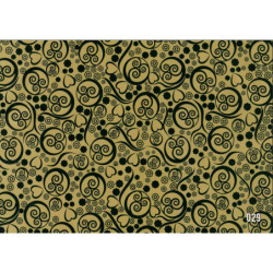 PAPEL REGALO ROLLO 31 SETIMPRES PACK 2U ESTUCADO CIRCULOS CORAZON ORO-NEGRO E23OR