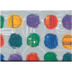 PAPEL REGALO ROLLO 31 SETIMPRES PACK 2U ESTUCADO CIRCULOS COLORES FONDO PLATA E24P
