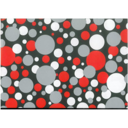 PAPEL REGALO ROLLO 31 SETIMPRES PACK 2U ESTUCADO CIRCULOS ROJO E28R