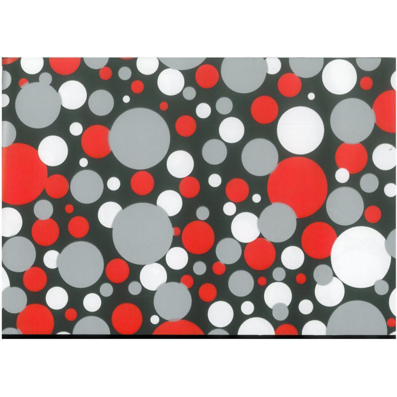 PAPEL REGALO ROLLO 31 SETIMPRES PACK 2U ESTUCADO CIRCULOS ROJO E28R