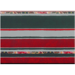 PAPEL REGALO ROLLO 31 SETIMPRES PACK 2U ESTUCADO ROJO RAYAS PLATA E35R