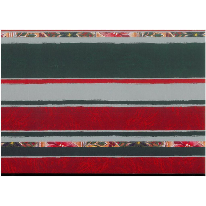 PAPEL REGALO ROLLO 31 SETIMPRES PACK 2U ESTUCADO ROJO RAYAS PLATA E35R